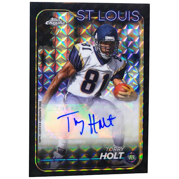 2024 Topps Chrome Black Geometric Autographs #BA-THO Torry Holt /2 St Louis Rams - Picture 6 of 13